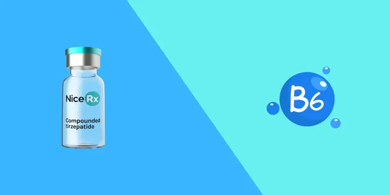 Tirzepatide with B6 for weight loss with minimal side effects